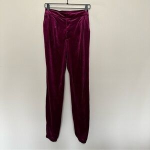 NWT gap magenta pink purl velour women’s dress jogger pants size 2 tall